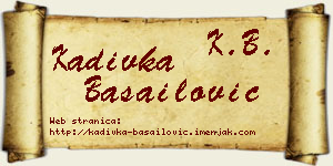 Kadivka Basailović vizit kartica